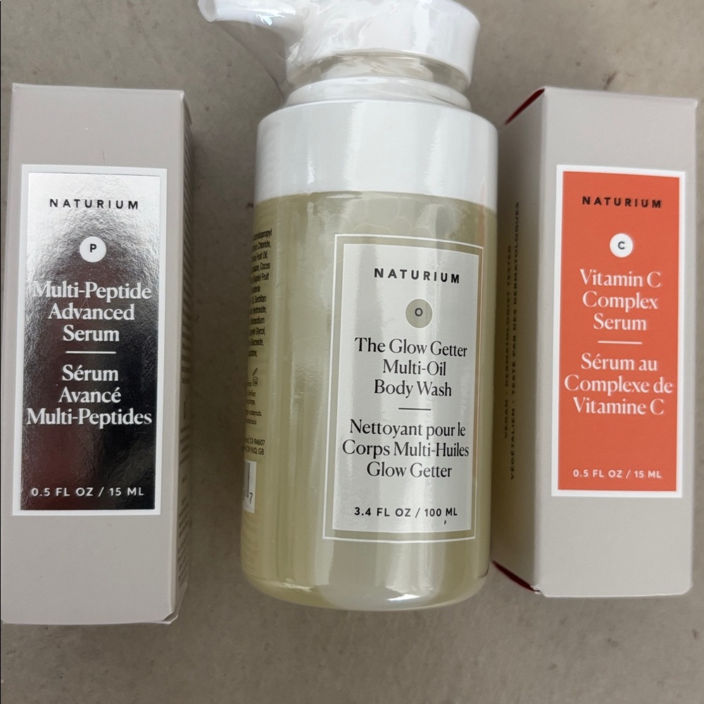 NWT NATURIUM Skincare Serum, Vit C, & Body Wash Set - Picture 4 of 10